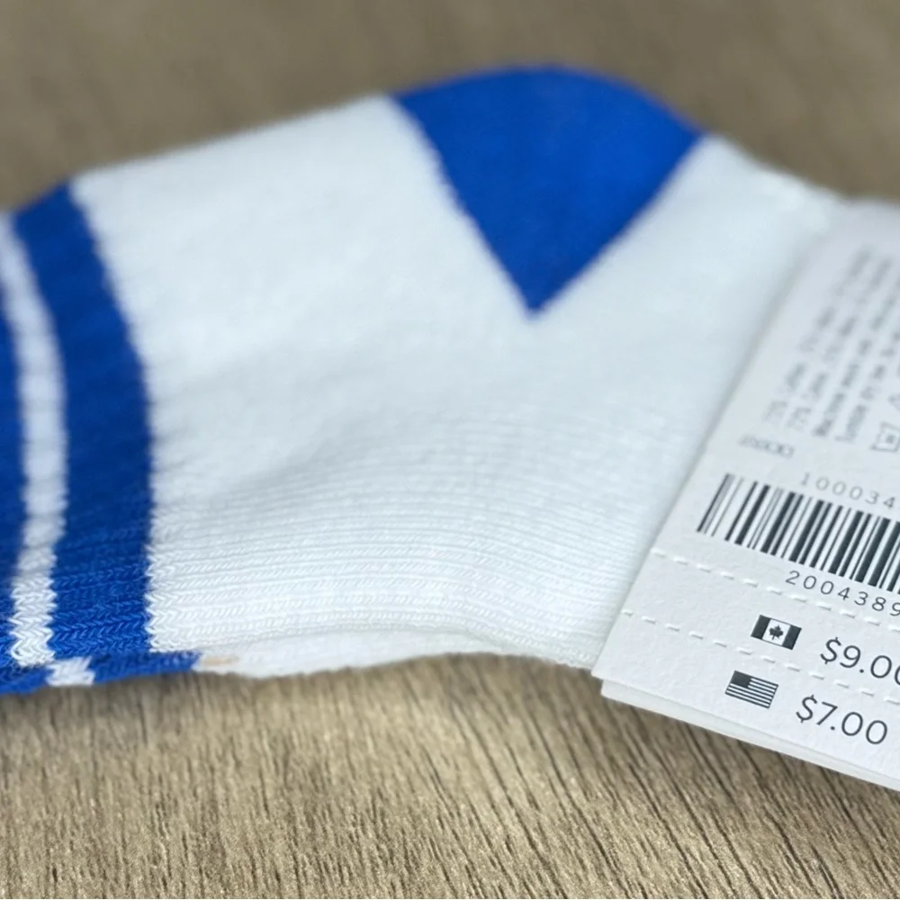 Janie and Jack Striped Blue and White Socks
